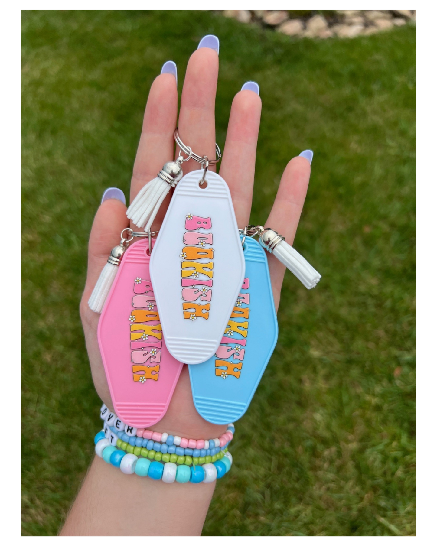 Bookish Retro Motel Keychain