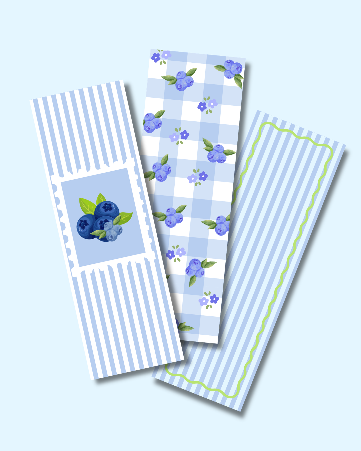 Blueberry Bliss Bookmark Trio