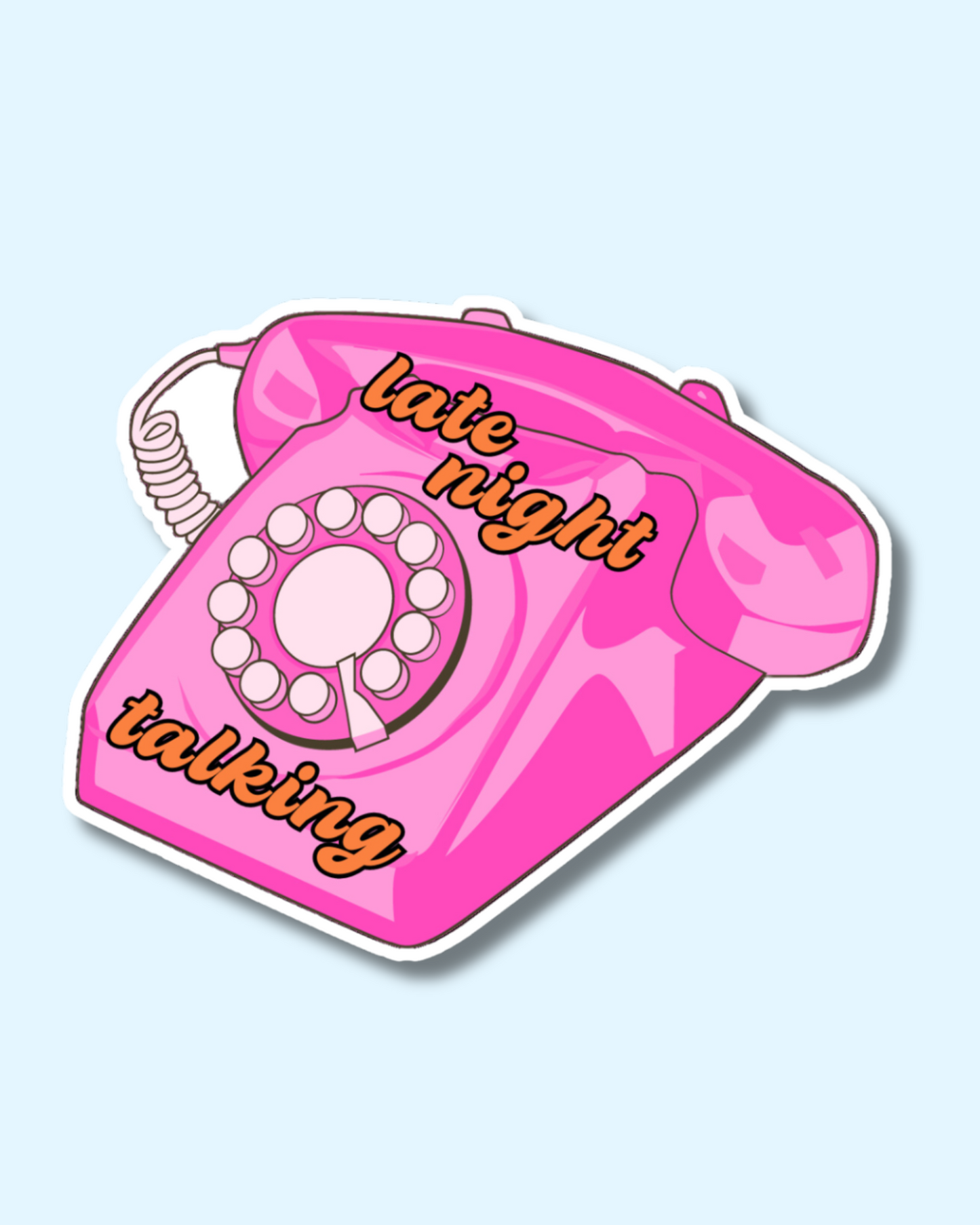 Late Night Talking Pink Vinyl Sticker