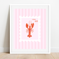 Lovely Little Lobster Art Print