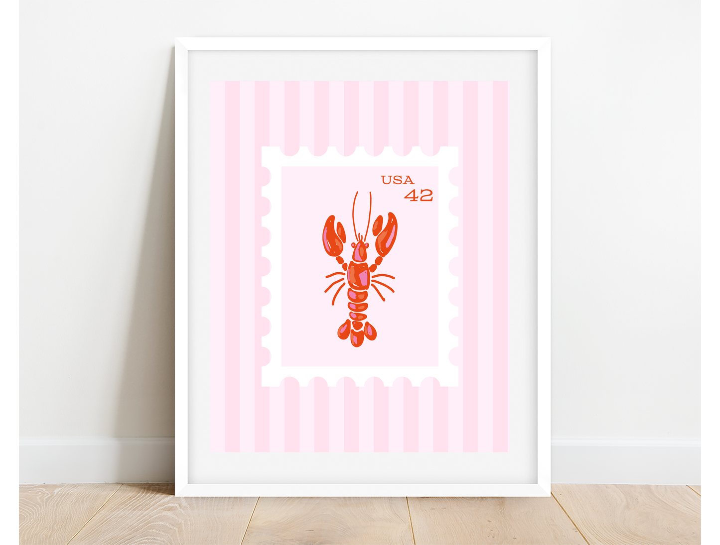 Lovely Little Lobster Art Print