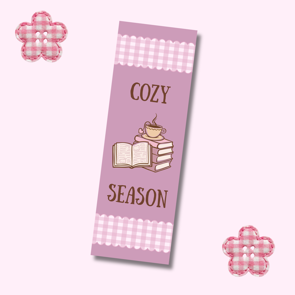 Cozy Season Plum Bookmark