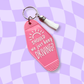 Just Keep Driving Retro Motel Keychain
