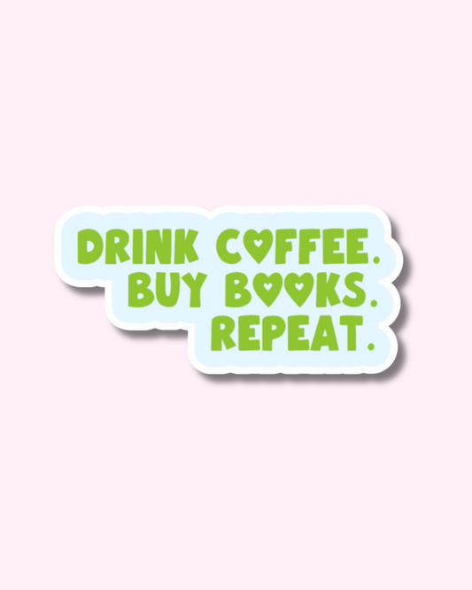 Coffee Books Repeat Vinyl Sticker