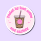 Fueled By Iced Coffee Vinyl Sticker