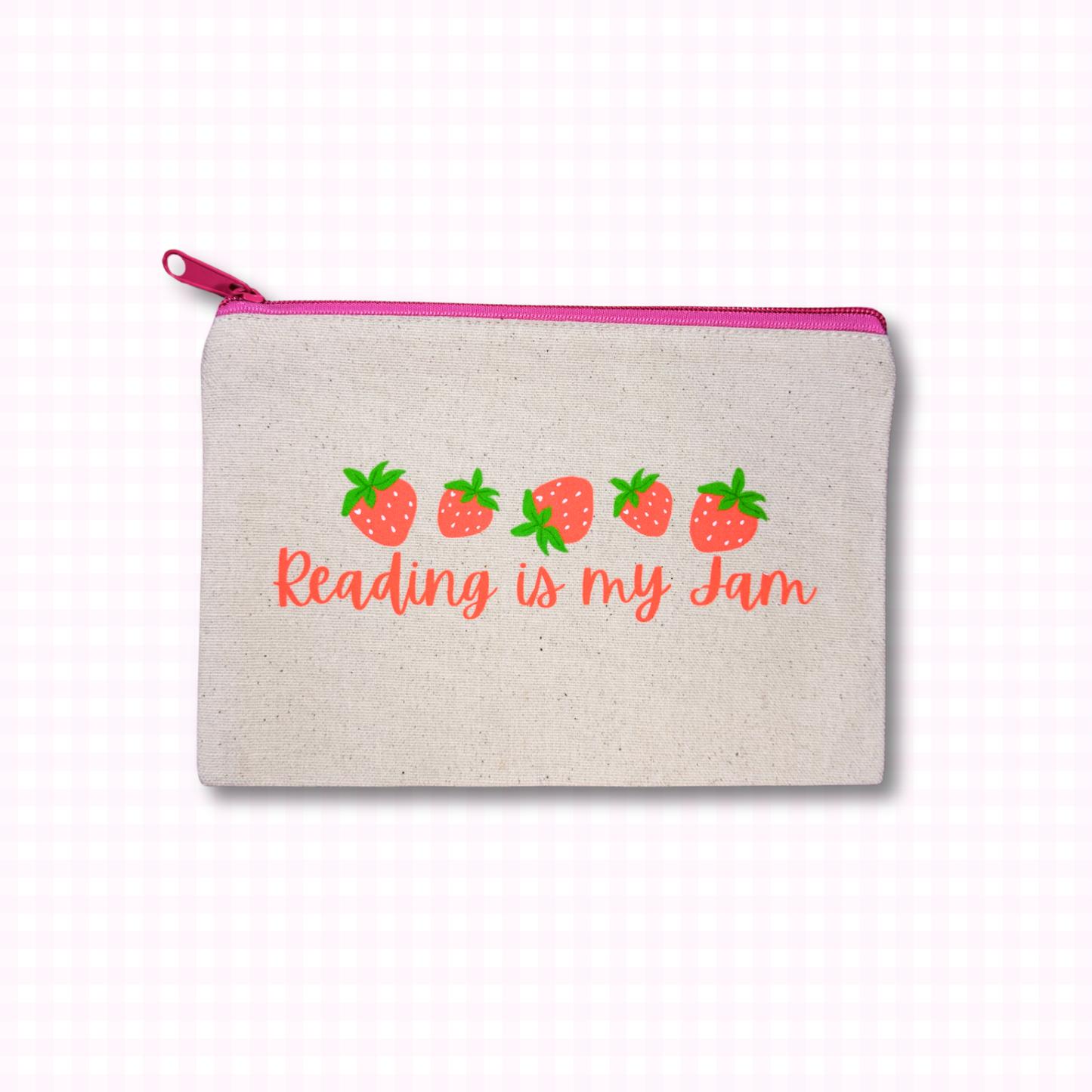 Reading is My Jam Zipper Bag