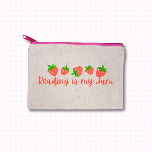 Reading is My Jam Zipper Bag