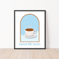 Americano Coffee Art Print