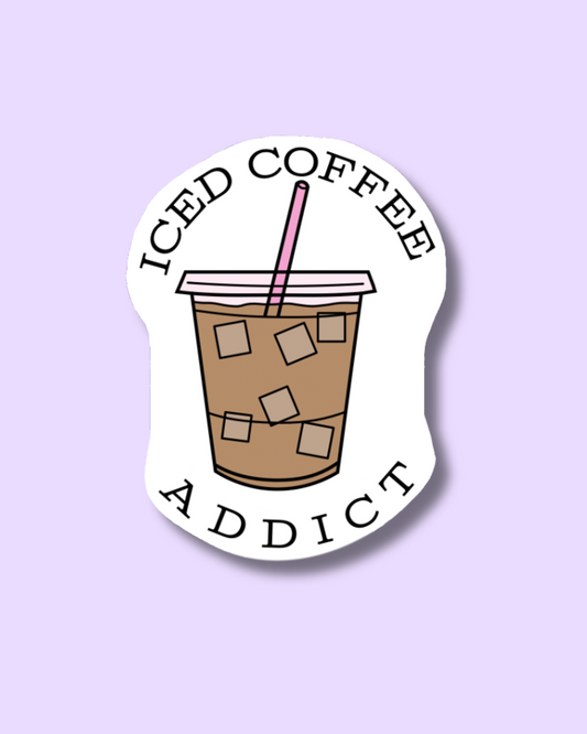 Iced Coffee Addict Vinyl Sticker