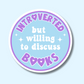 Discuss Books / Blue Vinyl Sticker