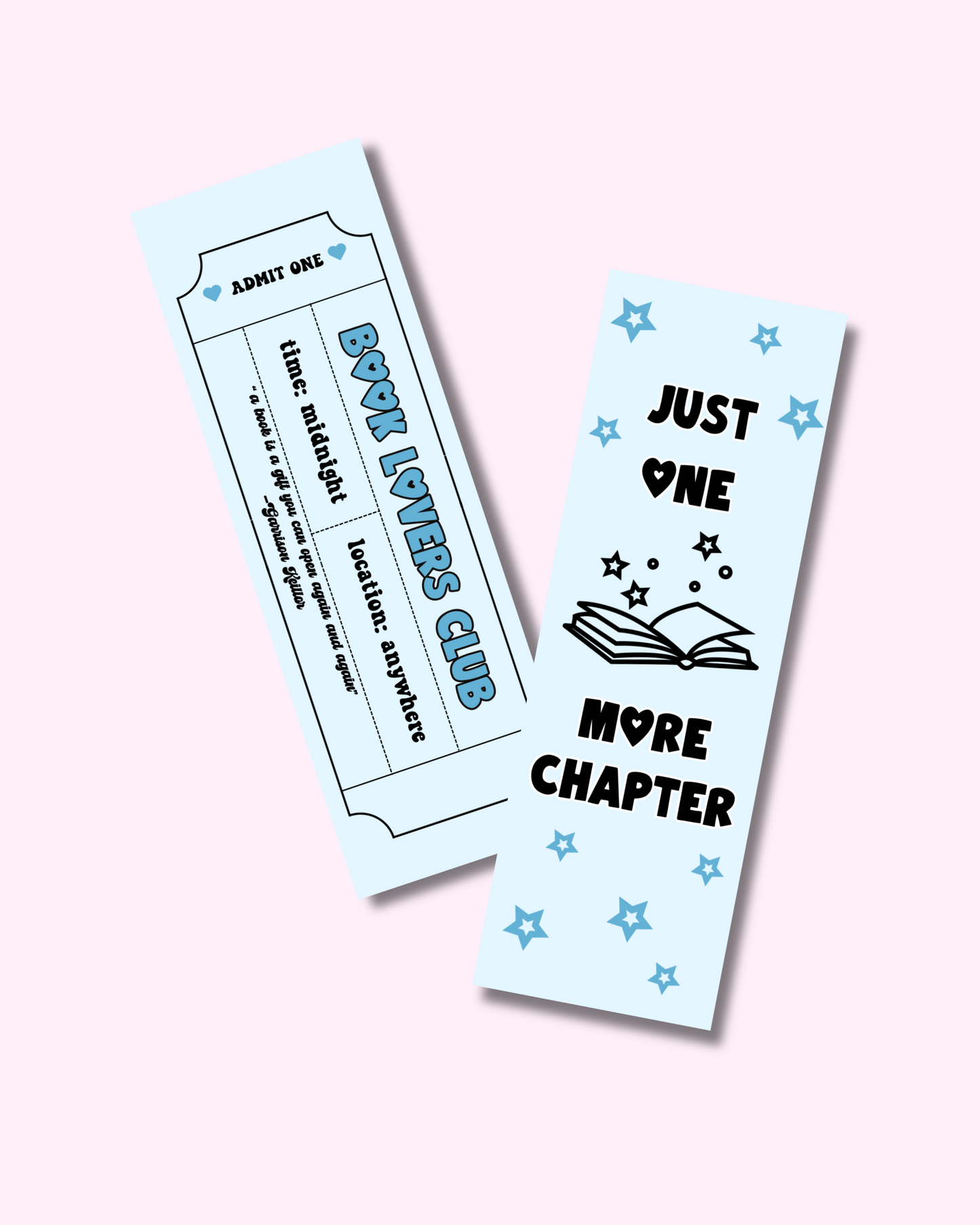 Book Lovers Club Bookmarks - Blue