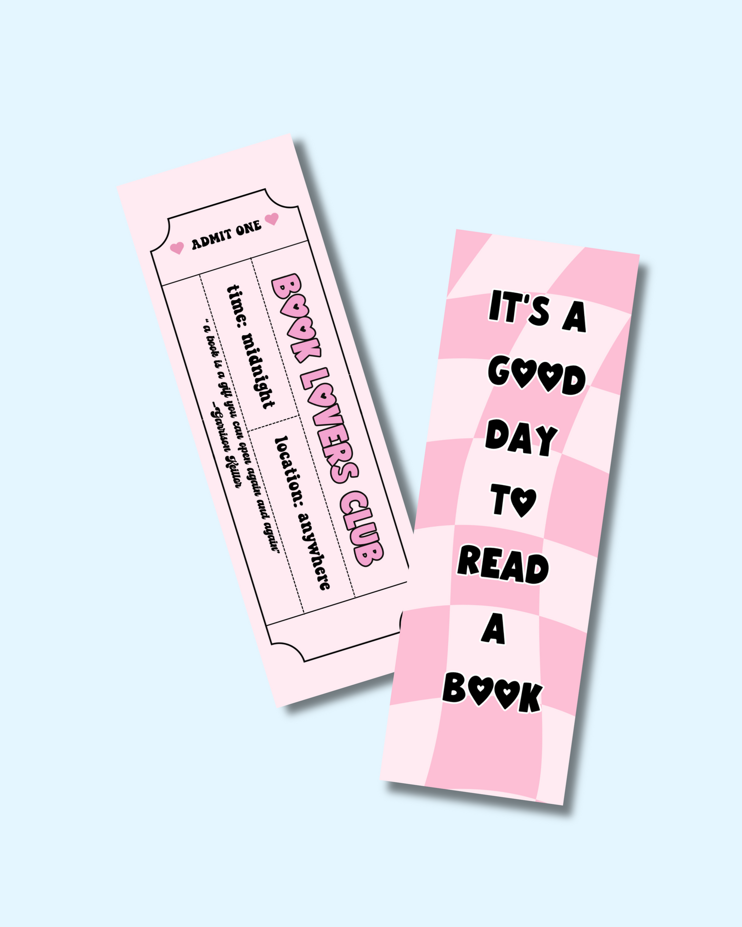 Book Lovers Club Bookmarks - Pink