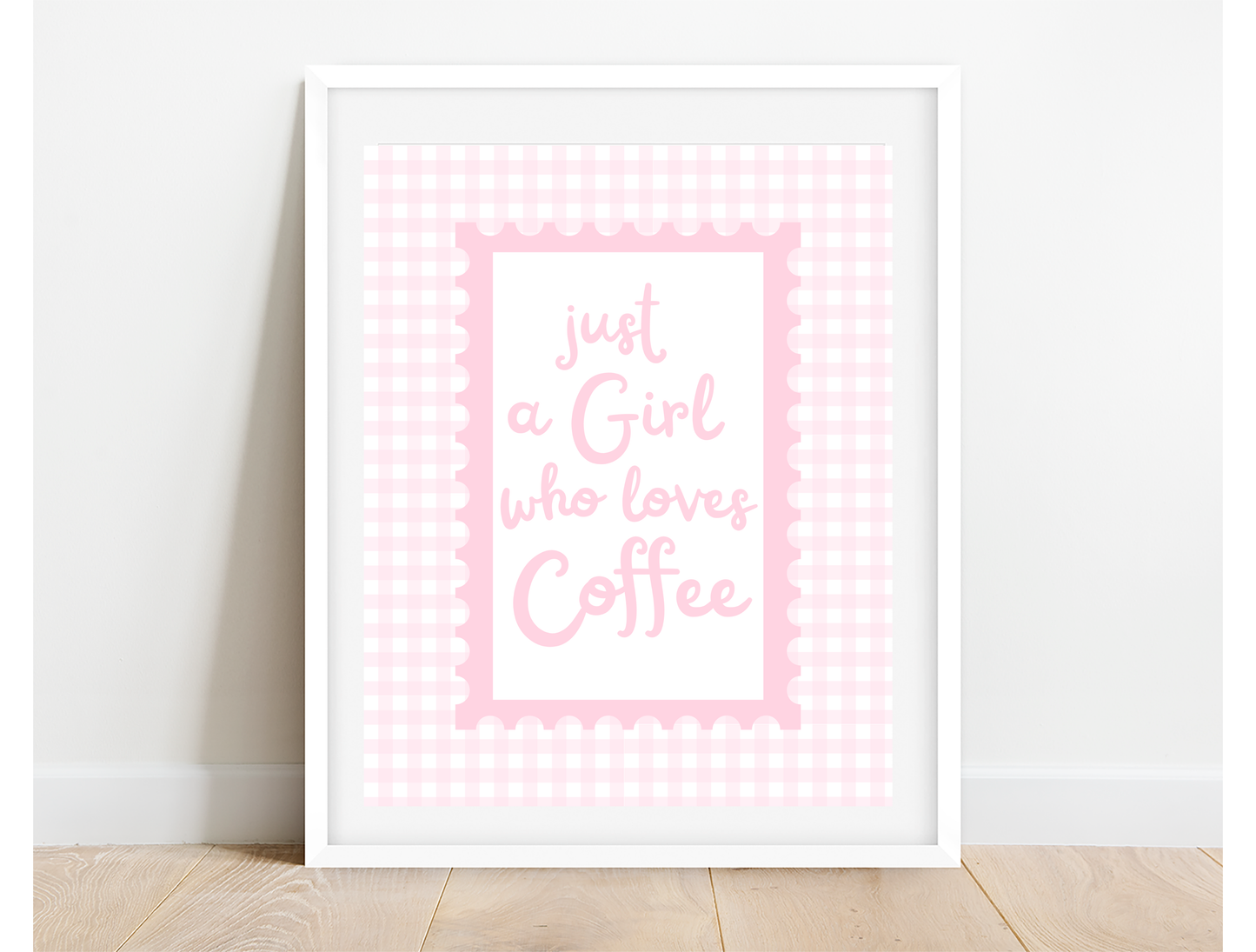 Just a Girl who Loves Coffee-pink