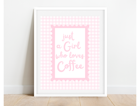 Just a Girl who Loves Coffee-pink