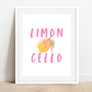 Limon Cello Art Print