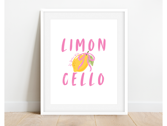 Limon Cello Art Print