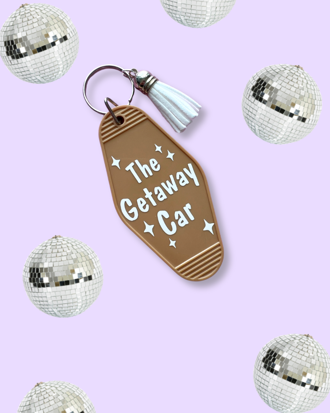 Getaway Car Retro Motel Keychain