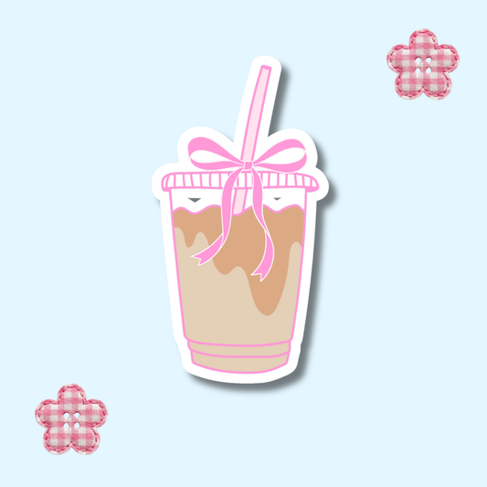 Pretty Iced Coffee Sticker