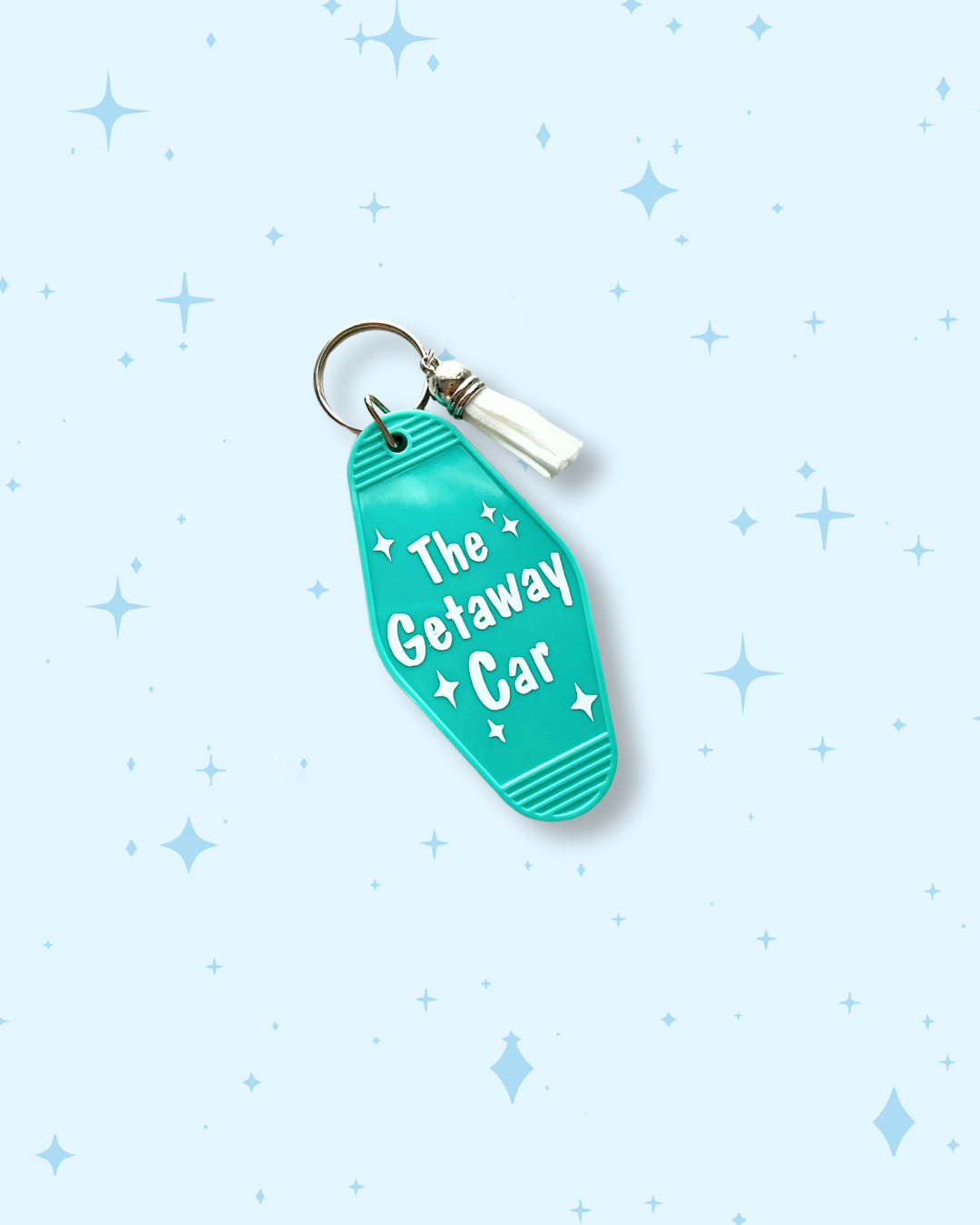Getaway Car Retro Motel Keychain