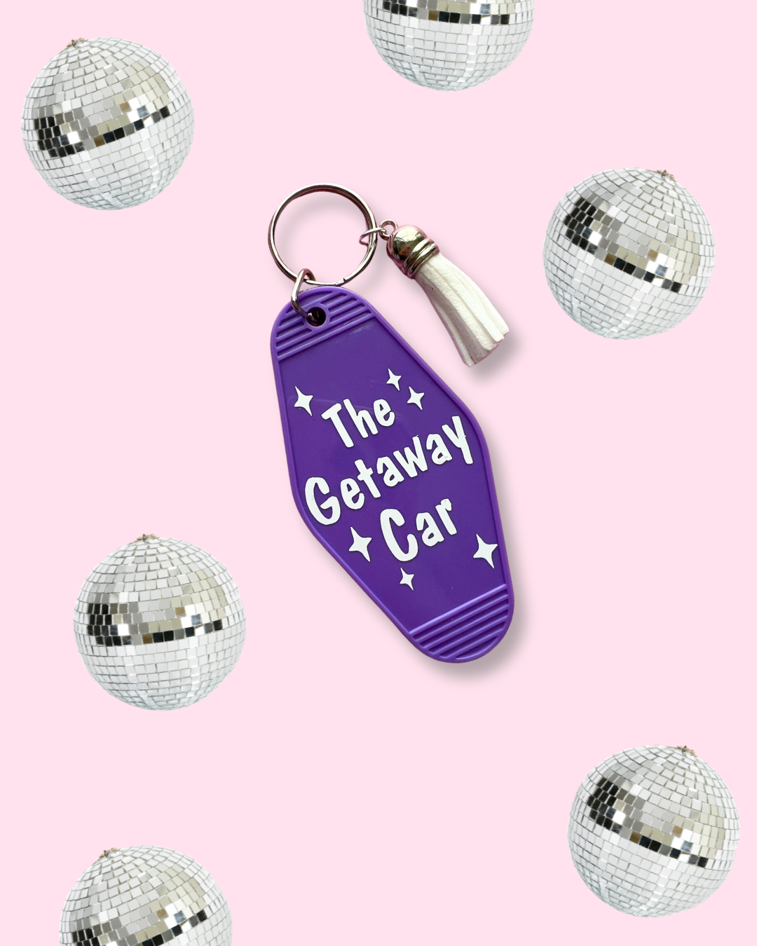 Getaway Car Retro Motel Keychain