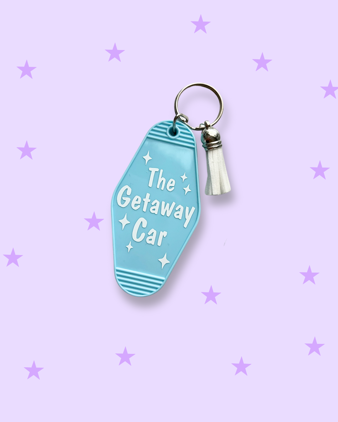 Getaway Car Retro Motel Keychain