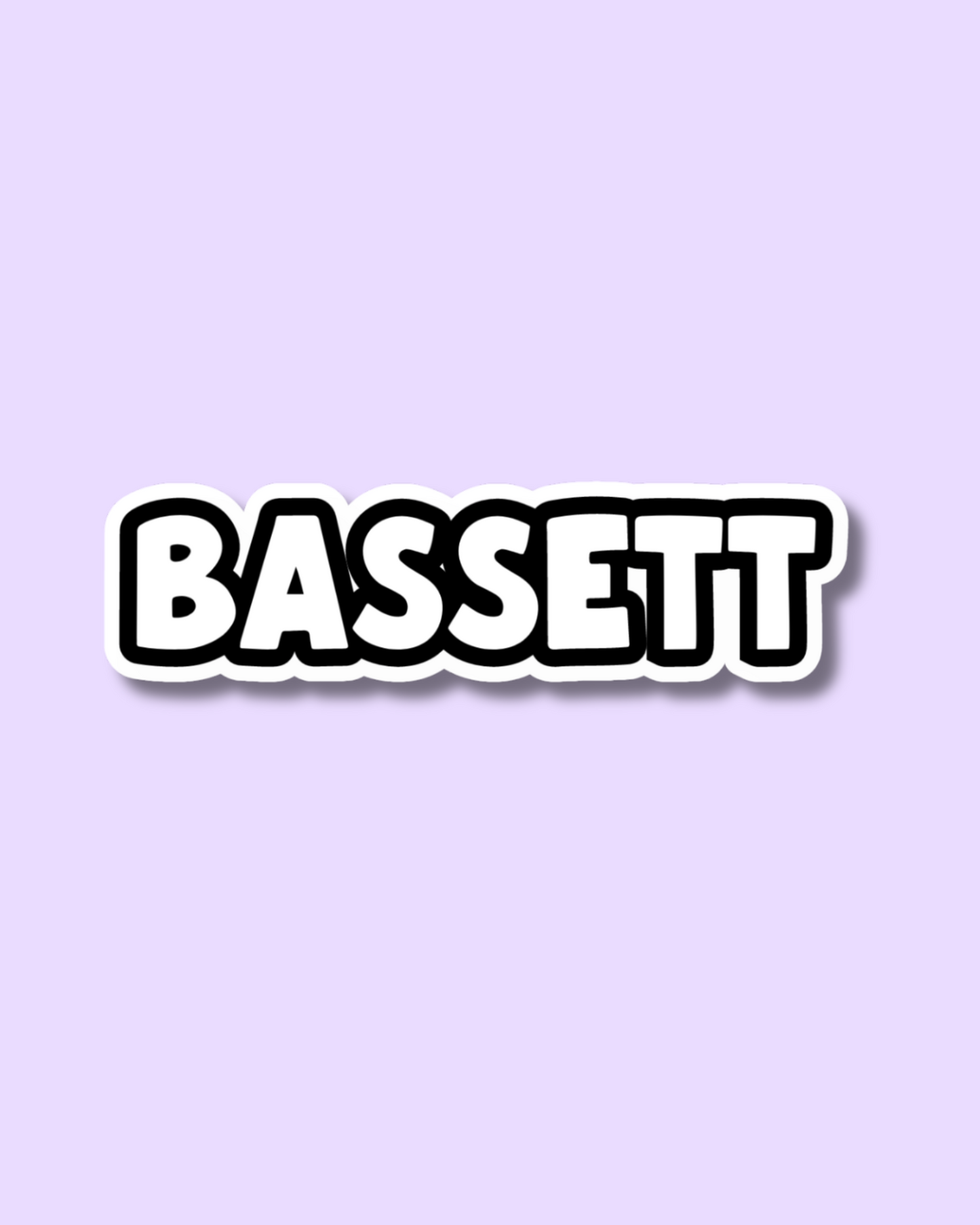 Bassett Vinyl Sticker