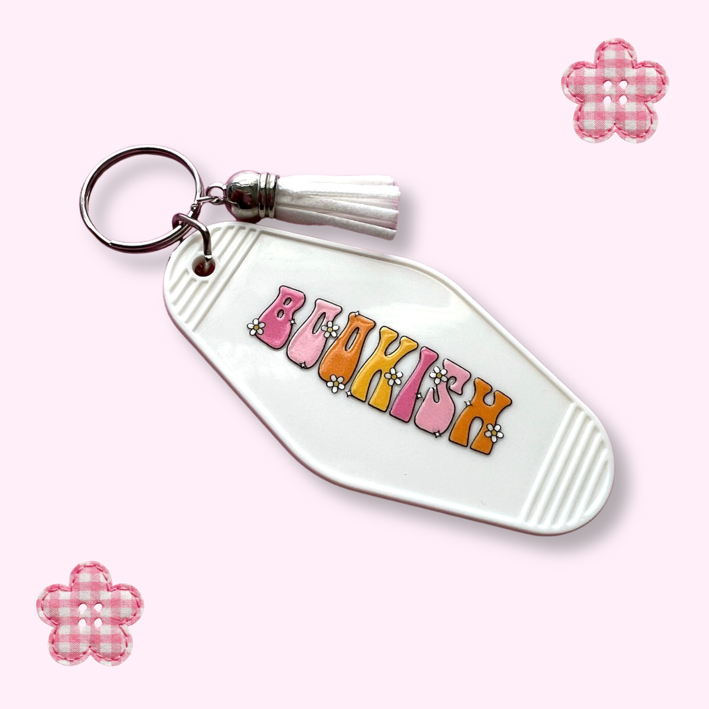 Bookish Retro Motel Keychain