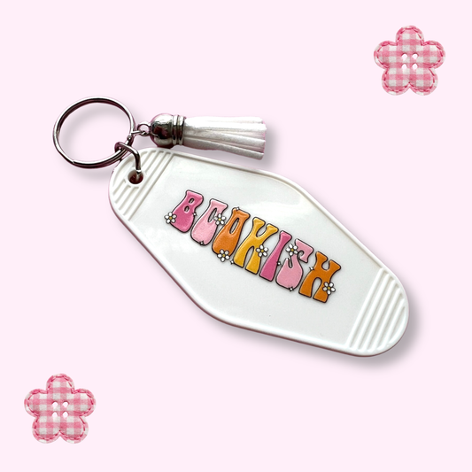 Bookish Retro Motel Keychain