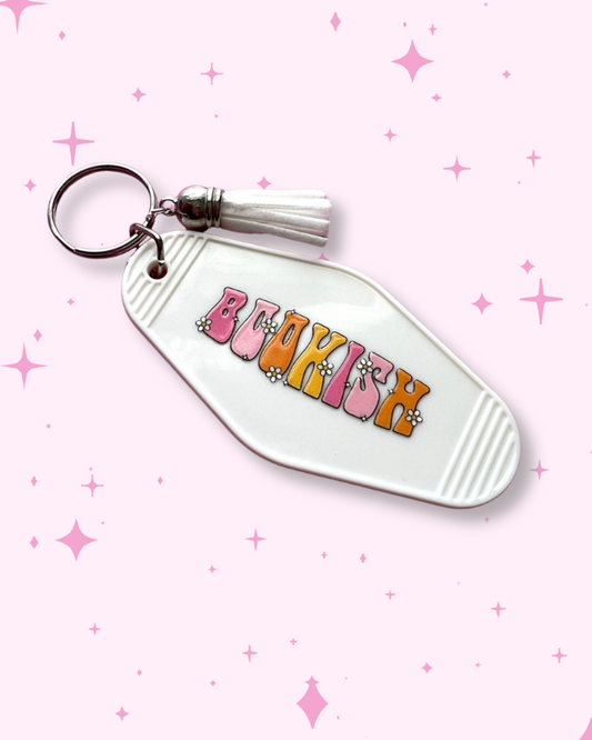 Bookish Retro Motel Keychain