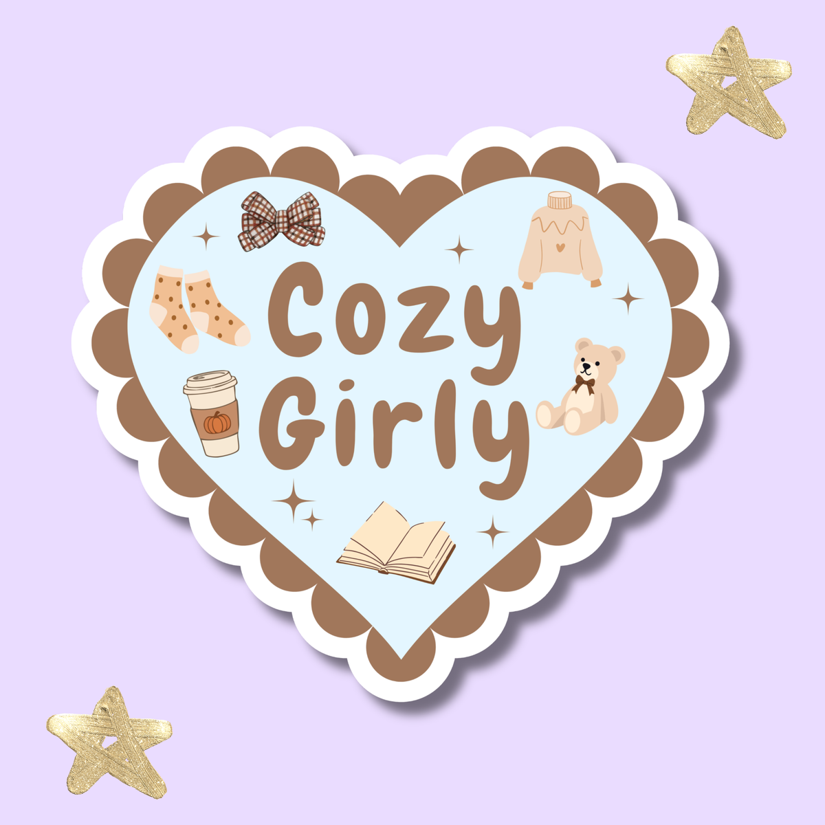 Cozy Girl Fall Sticker