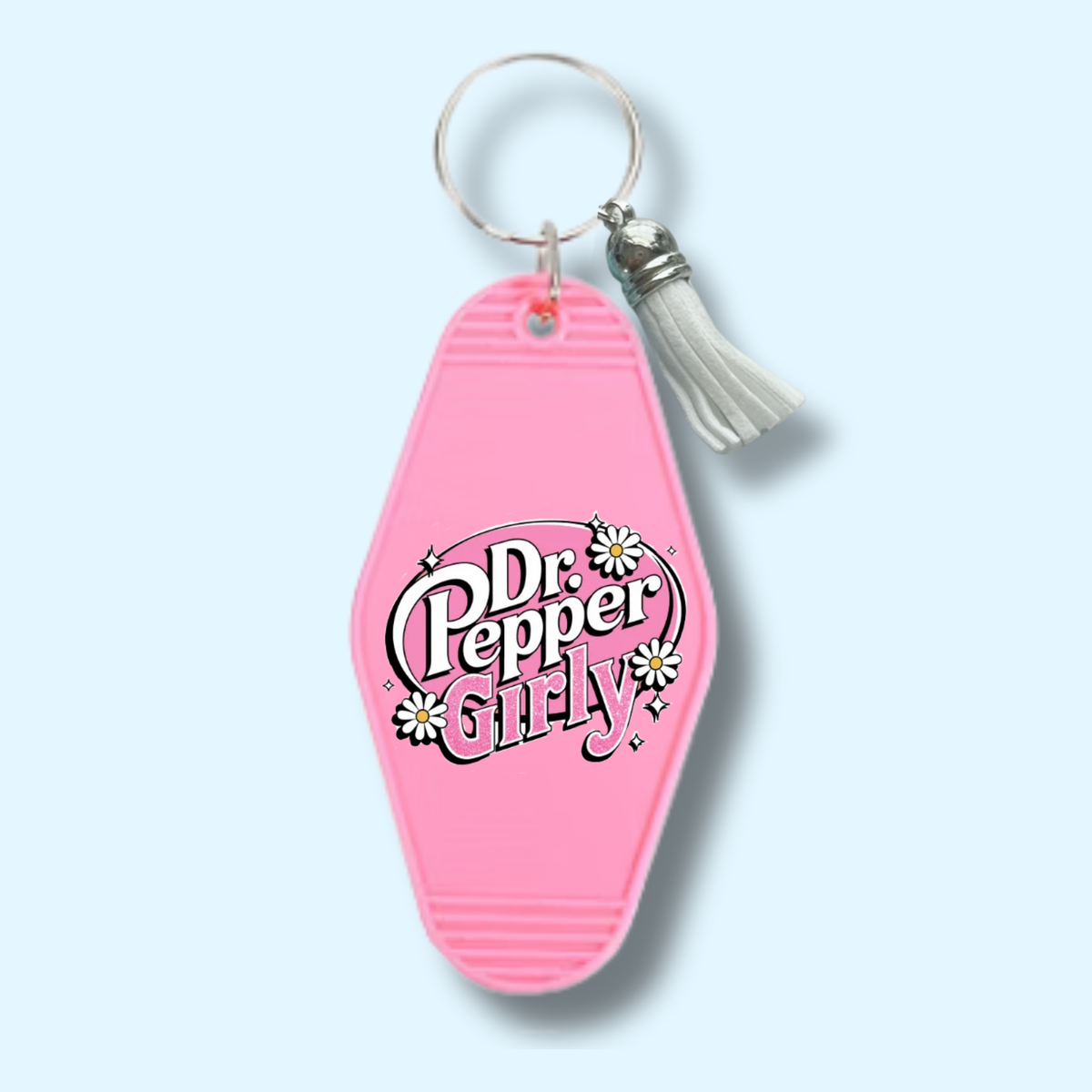 Dr Pepper Girlie Retro Motel Keychain