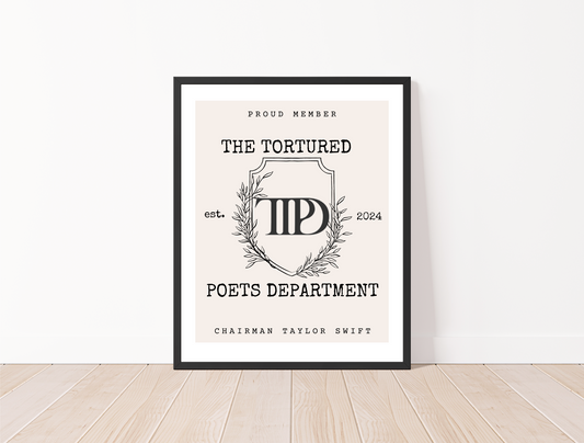 Tortured Poets Department Art Print