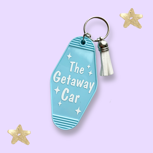 Getaway Car Retro Motel Keychain