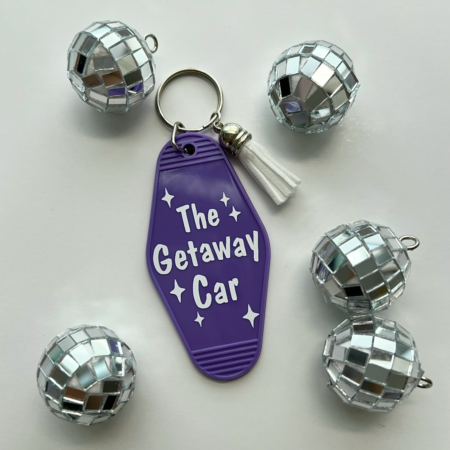 Getaway Car Retro Motel Keychain