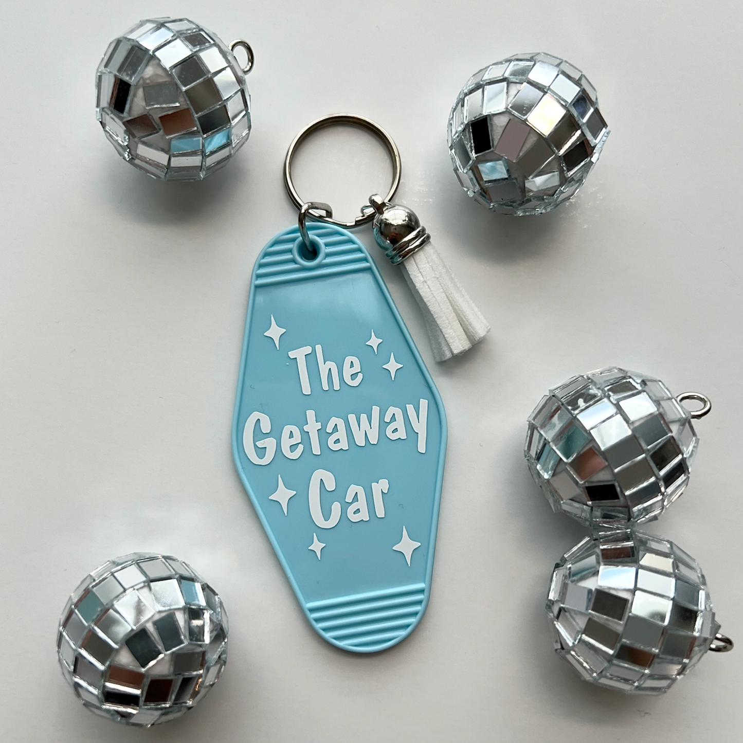 Getaway Car Retro Motel Keychain