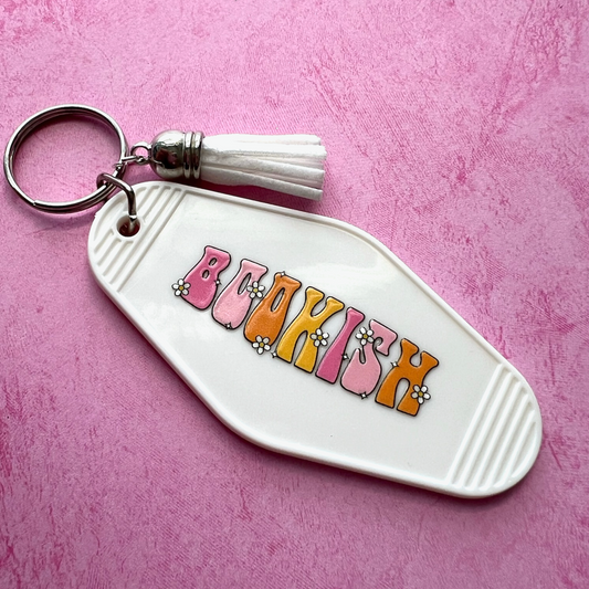 Bookish Retro Motel Keychain