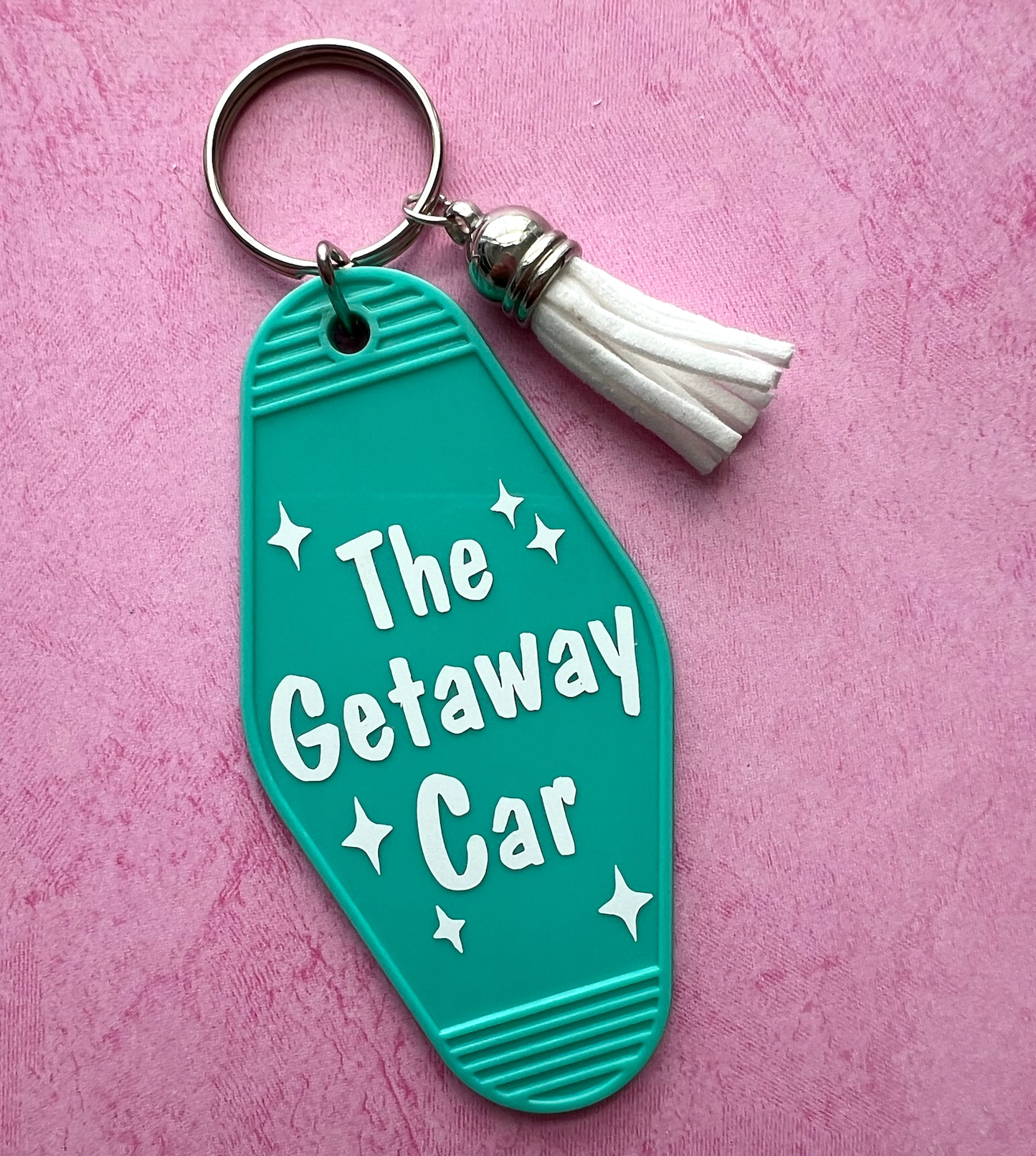 Getaway Car Retro Motel Keychain