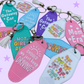Happy Bows Retro Motel Keychain