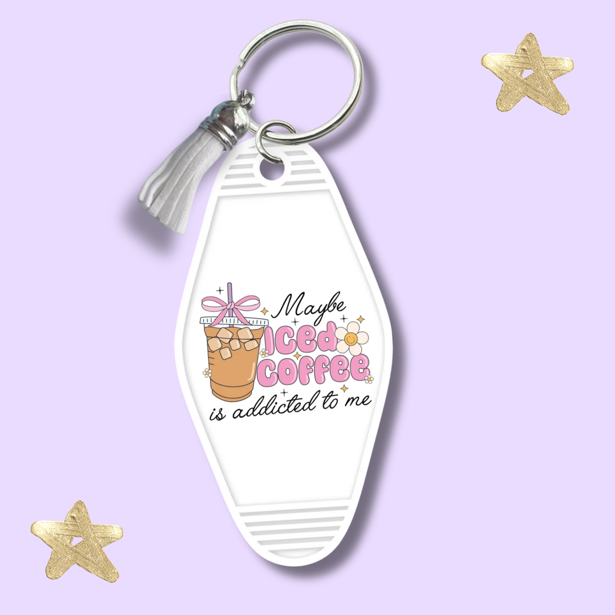 Maybe Iced Coffee Keychain