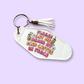 My Iced Coffee Retro Motel Keychain