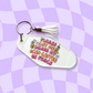 My Iced Coffee Retro Motel Keychain