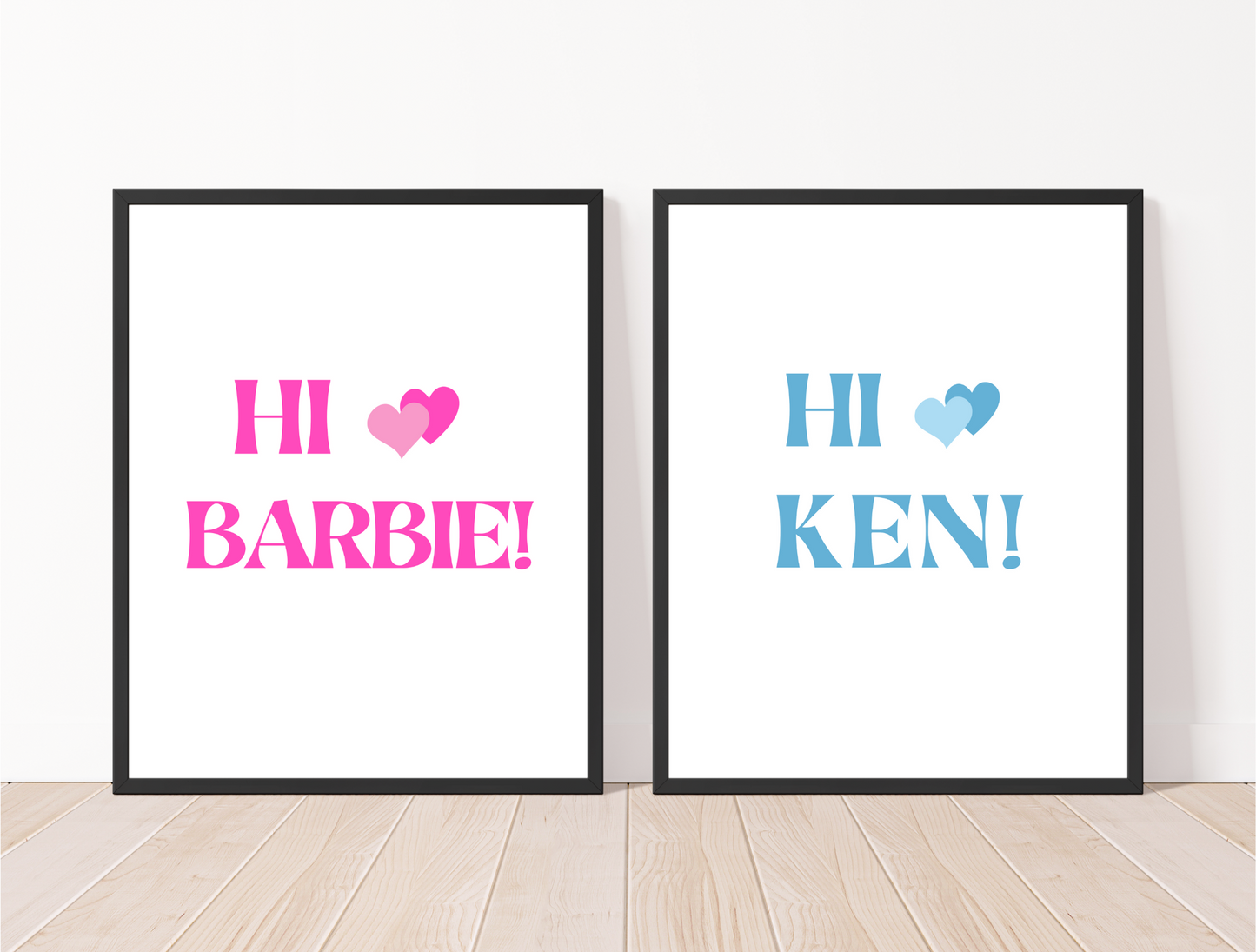 Hi Barbie Hi Ken  - Set of 2 Prints