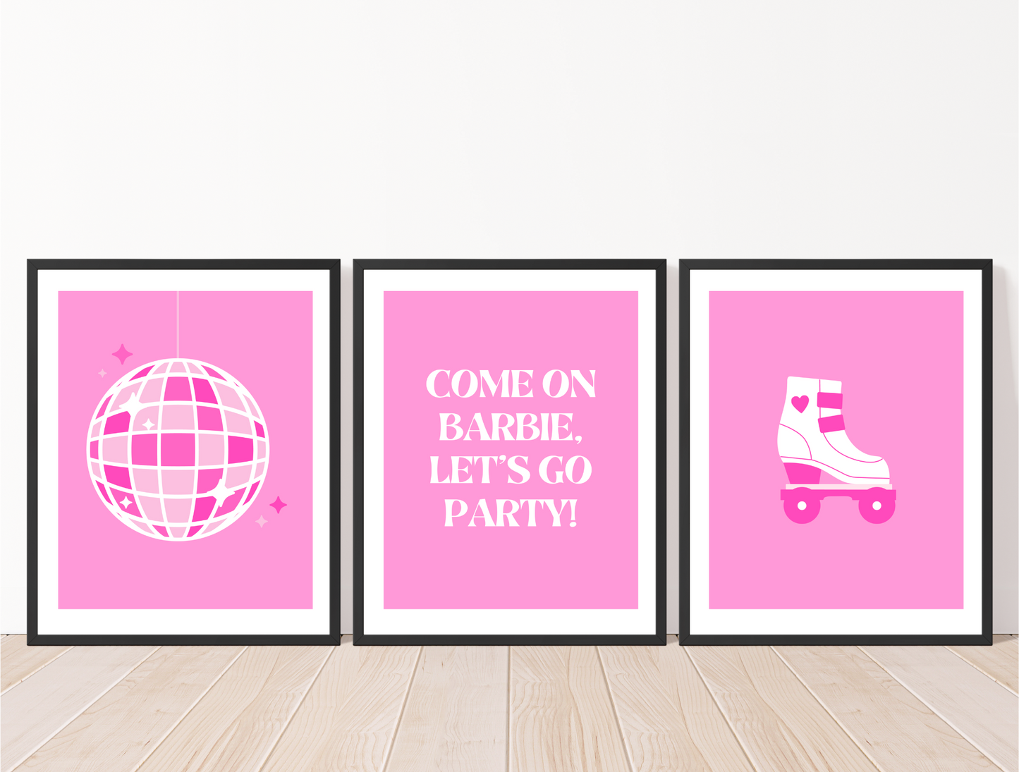 Come on Barbie Let's Go Party  - Set of 3 Prints