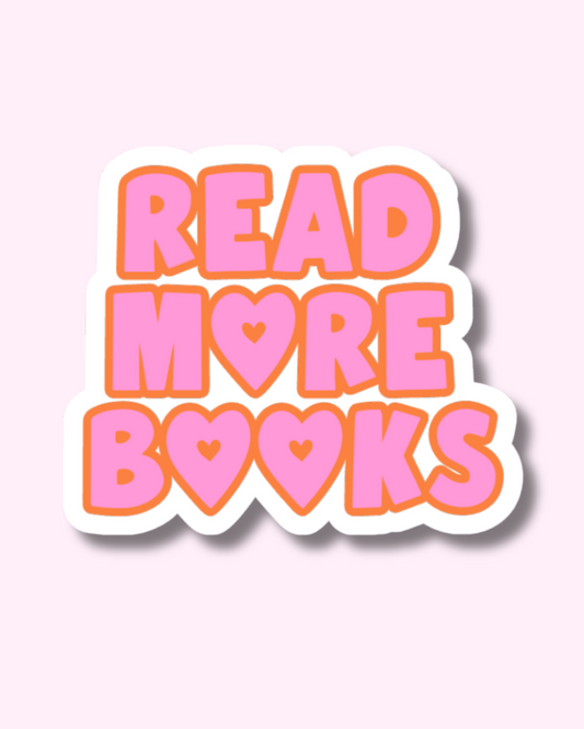 Read More Books- Pink Vinyl Sticker